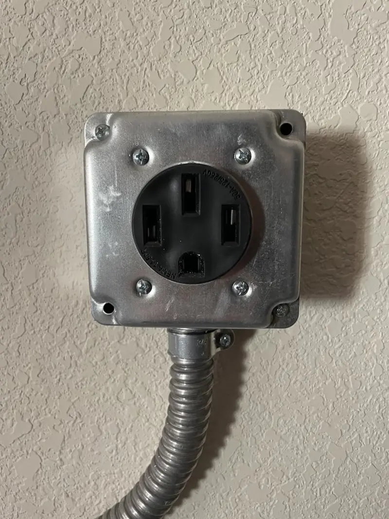 NEMA 14-50 outlet installed for Electrical Panel Upgrade in Gresham